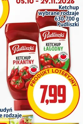 Ketchup łagodny Pudliszki promocja w Kupiec