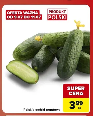 Ogórki gruntowe polskie promocja w Carrefour Market