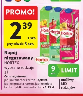 Napój niegazowany Hortex promocja w Intermarche