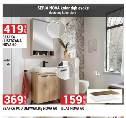 Szafka pod umywalkę Nova 60 promocja w Merkury Market