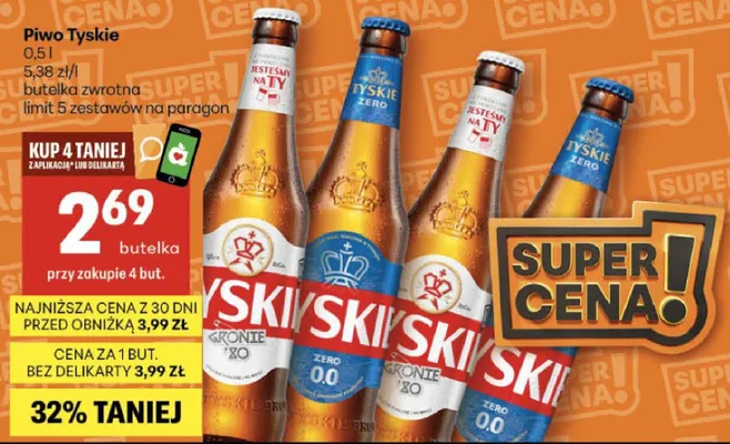 Piwo Kronie Zero promocja w Delikatesy Centrum
