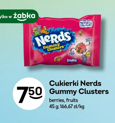 Cukierki Nerds Gummy Clusters fruits promocja w Żabka