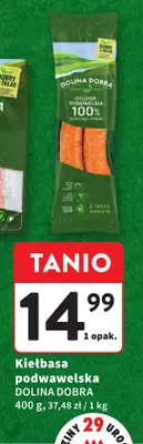 Kiełbasa podwawelska Dolina Dobra promocja w Intermarche