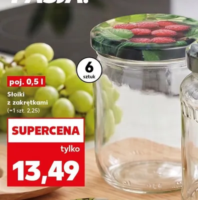 Słoiki z zakrętkami 6-pak 0,5 l promocja w Kaufland