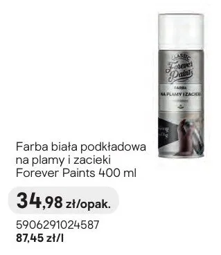Farba biała podkładowa na plamy i zacieki Forever Paints 400ml promocja w Castorama