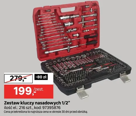 Zestaw kluczy nasadowych 1/2" ilość el.: 216 szt. promocja w Leroy Merlin