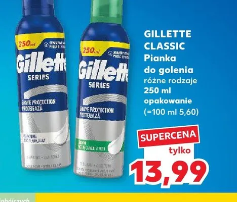 Pianka do golenia Gillette Classic promocja w Kaufland
