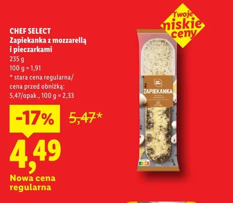 Zapiekanka z mozzarellą i pieczarkami Chef Select promocja w Lidl