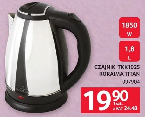 Czajnik ROBAIMA TITA CZAJNIK TKK102S promocja w Selgros