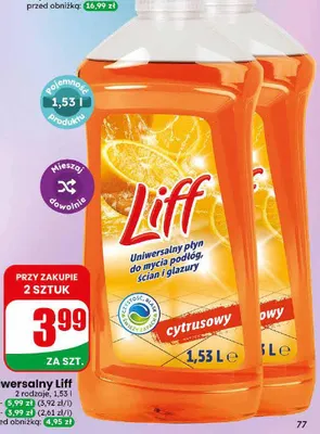 Płyn uniwersalny Liff kwiatowy promocja w Dino