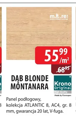Panel podłogowy Dąb Blonde Montanara Atlantic 8 Krono Original promocja w Dobre Dla Domu