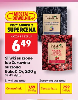 Żurawina suszona BakaD'Or promocja w Biedronka