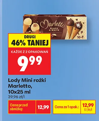 Lody Mini rożki Marletto promocja w Biedronka
