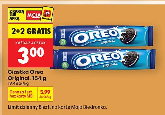 Ciastka Oreo Original promocja w Biedronka