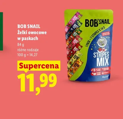 Żelki owocowe w paskach Bob Snail promocja w Lidl