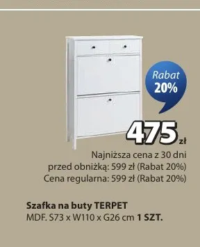 Szafka na buty Terpet Jysk promocja w Jysk