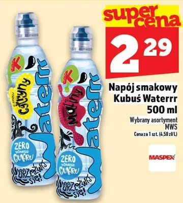 Napój smakowy Kubuś Waterrr promocja w TOPAZ