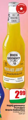 Napój gazowany musujący Bracia Sadownicy Musujące Jabłko i Pomarańcza promocja w Dino
