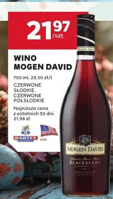 Wino czerwone słodkie, czerwone półsłodkie promocja w Stokrotka