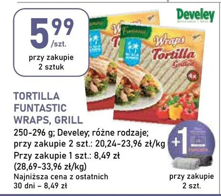 Tortilla Funtastic Wraps, Grill promocja w Stokrotka