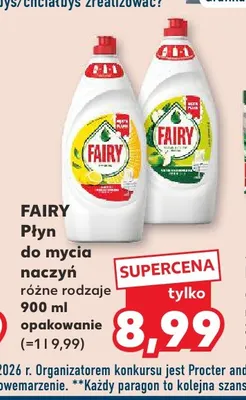 Płyn do mycia naczyń Fairy promocja w Kaufland