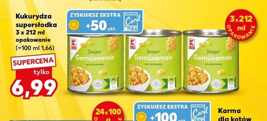 Kukurydza supersłodka 3-pak K-Classic promocja w Kaufland