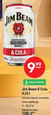 Drink Jim Beam & Cola promocja w Żabka