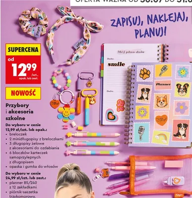 Długopisy żelowe z akcesoriami do ozdabiania Kayet 3-pak promocja w Biedronka