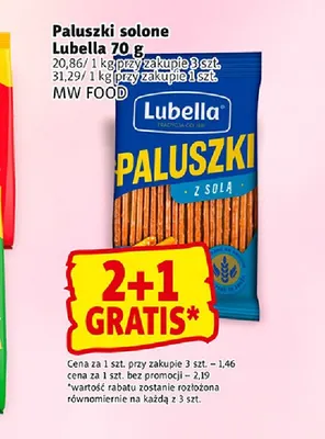 Paluszki solone Lubella promocja w Prim Market