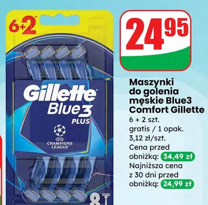 Maszynki do golenia męskie Blue3 Comfort promocja w Dino