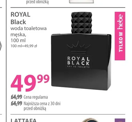 Woda toaletowa męska Royal Black promocja w Hebe