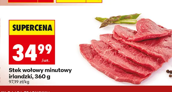 Stek wołowy minutowy irlandzki promocja w Biedronka
