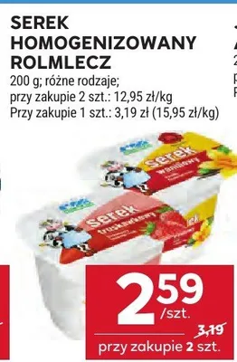 Serek homogenizowany Rolmlecz promocja w Stokrotka