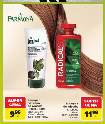 Odżywka do włosów Farmona Herbal Care Czarna Rzepa promocja w Carrefour