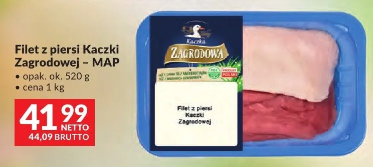 Filet z piersi Kaczki Zagrodowej MAP promocja w Makro