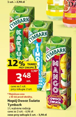 Napój Tymbark Owoce Świata Limonka promocja w Auchan