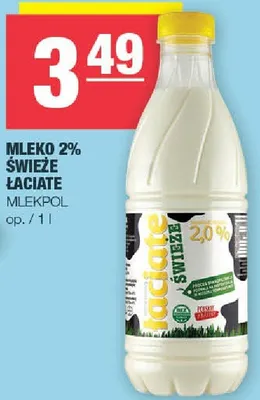 Mleko 2% świeże Łaciate promocja w SPAR