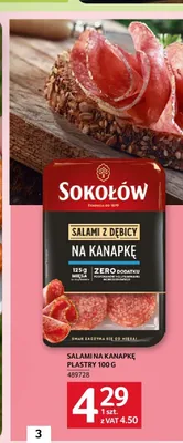 Salami na kanapkę plastry Sokołów promocja w Selgros