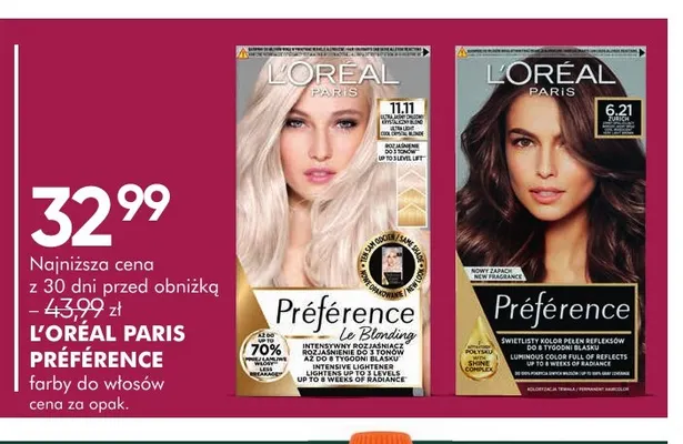 Farba do włosów Préférence Le Blonding 11,11 l'Oréal Paris promocja w Super-Pharm