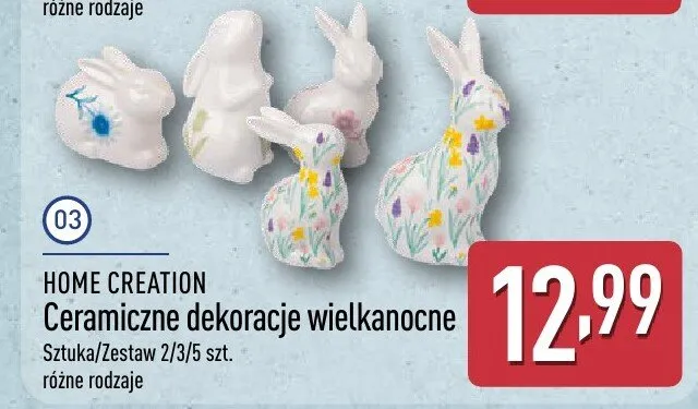 Ceramiczne dekoracje wielkanocne promocja w Aldi