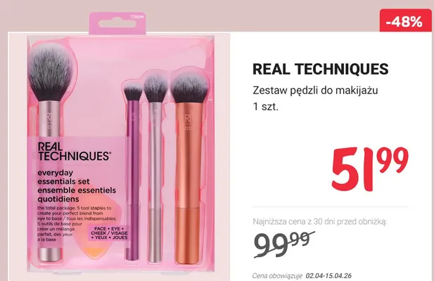 Zestaw pędzli do makijażu promocja w Rossmann