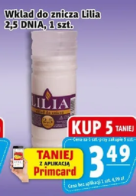 Wkład do znicza Lilia 2,5 DNIA promocja w Prim Market