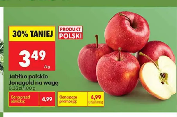 Jabłko polskie Jonagold na wagę promocja w Biedronka