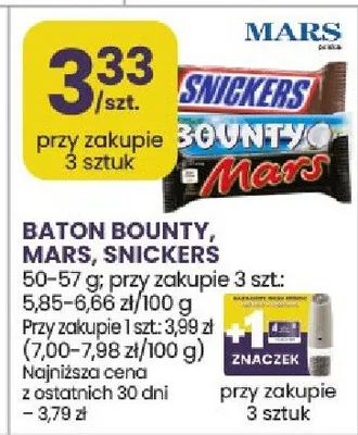 Baton Bounty, Mars, Snickers promocja w Stokrotka