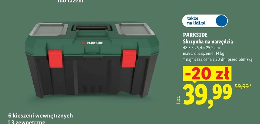 Skrzynka na narzędzia Parkside promocja w Lidl