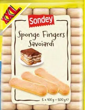 Biszkopty Sponge Fingers Savoiardi Sondey promocja w Lidl