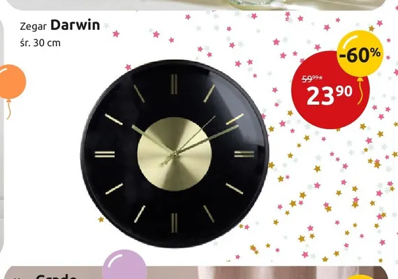 Zegar Darwin promocja w Black Red White