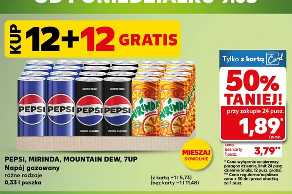 Napój gazowany różne rodzaje promocja w Kaufland