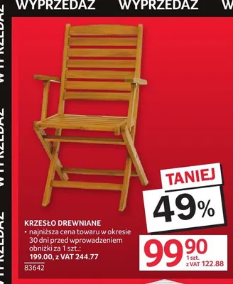 Krzesło drewniane promocja w Selgros