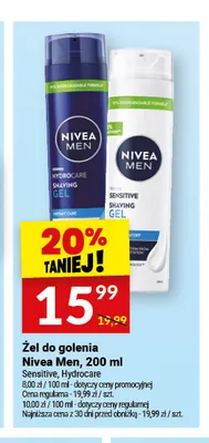 Żel do golenia Hydrocare Nivea Men promocja w Twój Market